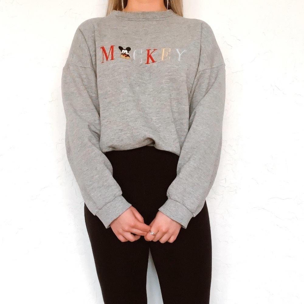 Vintage Embroidered Mickey Disneyland Crewneck